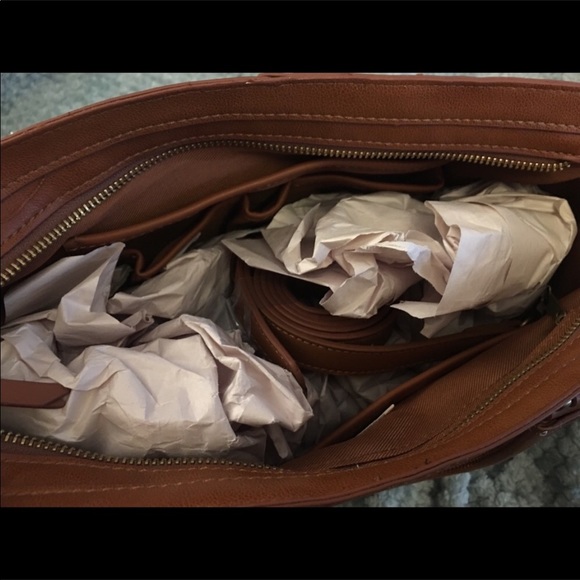 UNIVERSAL THREAD Brown Faux Leather π Handbag - Picture 7 of 8